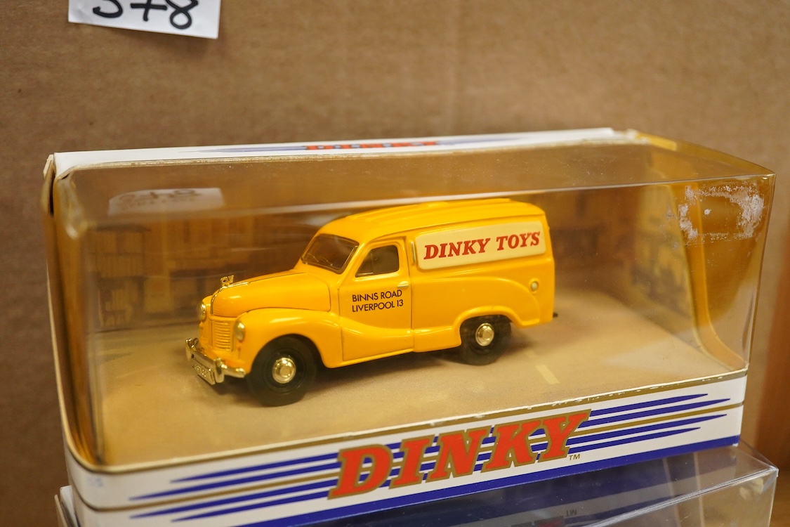 Fifteen boxed military Dinky Toys and Supertoys including; Recovery Tractor (661), 10-ton Army Truck (622), Military Ambulance (626), Army Water Tanker (643), etc. plus three unboxed vehicles, together with two Matchbox